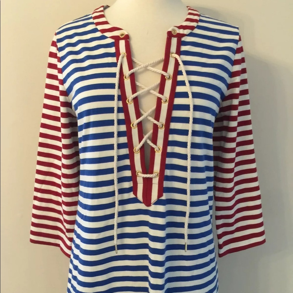 J.‎ Crew Nautical Striped Maxi Dress Blue Size XS